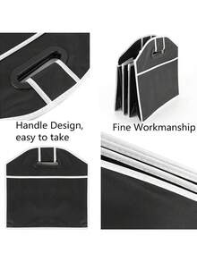Car Trunk Folding Storage Organizer With 3 Compartments, Large Capacity Car Storage Boxes, Portable Waterproof Bags For Cargo Trunks, Universal SUV, Truck, Van - A - 查看 8