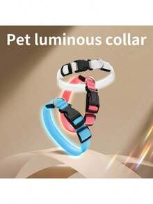 Vizpet LED 狗狗项圈,发光狗狗项圈,可调节 USB 充电超亮安全发光项圈,宠物发光项圈,夜间安全闪光狗狗项圈,可调节 - 彩色 - 查看 5