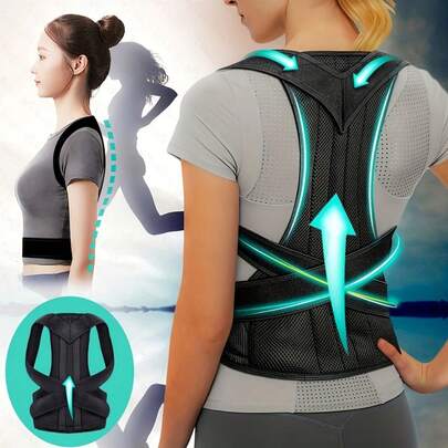 Posture Corrector For Women And Men, Upgraded Full Back Brace Support, Adjustable Shoulder Straightener For Improving Back Posture, Relief For Upper And Lower Back, Lumbar, Neck, Shoulder Pain