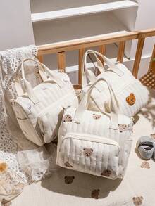 1pc Mommy Tote Bag/Diaper Bag/Hospital Bag/Maternity Bag, Organizer For Diapers, Wipes, Bottles. Suitable For Travel And Daily Use. Mother's Day Gift, New Baby Gift, Birthday Gift, New Year Gift.