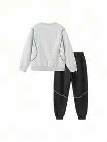 Balabala Kids' Casual Two Pieces Set, Boys & Girls Spring 2026 - Light Gray - View 2