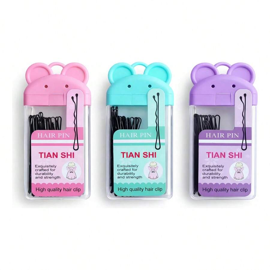 TendenciaPasadores Cabello Punta De Goma Rizado Peinado BellezaCalidad premium - Negro - Ver 1