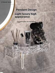 Bathroom Shelf Wall Mounted Storage Rack, Cosmetic Organizer Holder Bathroom Accessaries - Multicolor - View 10