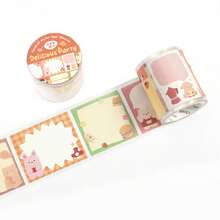 1pc Writable Die-Cut Washi Tape, Soft & Fluffy Memo Series, Cute Marking Sticker Tape For Journaling - Multicolor - View 15