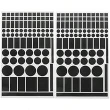 TEHAUX 184 Piezas Pegatinas De Bloqueo De Luz , Negras Calcomanías De Bloqueo Luz , Filtros Sombreado Autoadhesivas Para ElectróNica Enrutadores Relojes Electrodomésticos(default) - Multicolor - Ver 2