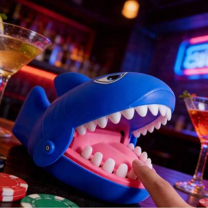 Biting Hand Shark Interactive Game, Nostalgic & Creative Toy, Classroom Stress Relief Toy, Mini Bathroom Toy, Christmas Stationery, Stress Ball, Birthday Gift, Christmas Gift, Halloween Gift, Christmas Eve Gift, Perfect Gift & Present Toy Game