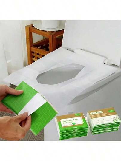 10/20/50/100 Disposable Travel Toilet Pads, Portable Business Travel Toilet Pads, Waterproof Portable Toilet Paper Pads, Easy To Carry For Airplane Travel, Pregnant Women/Campus Public Restrooms, Outdoor Supplies