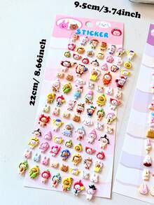 Pegatinas de espuma 3D - Comida de dibujos animados y personajes lindos, sushi, conejo, pegatinas decorativas mini para fundas de teléfono, diarios, scrapbooking - Multicolor - Ver 7