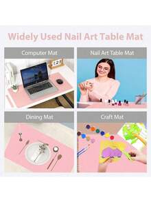 3pcs Faux Leather Manicure Desk Pad, Colorful Foldable Nail Hand Support Cushion, Suitable For Manicure Armrest Pad, Soft Microfiber Leather Nail Mat, Waterproof Armrest Pad - Multicolor - View 9