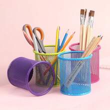 Metal Mesh Desk Pen Holder, Suitable For Home, Office, Classroom, School - Multicolor - View 4