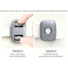 Lumbor37 Seguros para Cajones 8 Pcs, Seguros para Puertas y Cajones Bebé, Adhesivo de Resistencia, Apto para Armarios Refrigeradores para Proteger  Bebé(default) - Multicolor - Ver 7