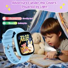 Kids Smart Watch 1.83 Inch Display | Low Power Consumption Large Capacity Battery | 22 Games Pedometer Front Camera Flashlight | Perfect Birthday Christmas Gift For Boys Girls Fit IOS Android - Multicolor - View 1