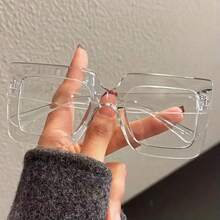 Y2K  Versatile Fashion Glasses, Ultra-Light Simple Retro Classic Design, Suitable For Parties, Shopping, Daily Casual Wear, Great Gift Choice - Viền trong suốt - Xem 1