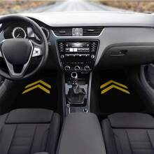 4件套双箭头图案汽车脚垫 - 易于清洁，适用于轿车、卡车、SUV - 时尚设计，黄色箭头印花，汽车内饰，汽车脚垫，卡车脚垫，时尚汽车设计，易于清洁 - 汽車腳墊 - 查看 6