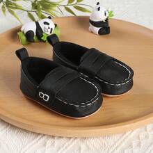 1 Paio di Scarpe Sportive Neonato Alla Moda e Versatili, Modello Slip-On, Adatte per Bambini da 0-3 Mesi, Scarpe per Neonati per Primavera, Estate e Autunno - nero - Visualizzare 9