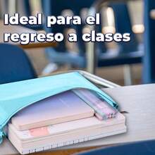 Carpeta Organizadora Trasparente Tamaño A4 Impermeable Cierr - Azul - Ver 5