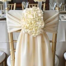 24Pcs Artificial Hydrangea Flowers, White Faux Hydrangea Flower Heads With Stems, Perfect For Home Wedding Party Decor, Wreaths, Bridal Bouquets, DIY Floral Arrangements, Mother's Day, Birthday, Valentine's Day, Graduation Gifts - 香檳色 - 查看 3
