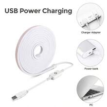 Acosh Neon Đèn neon dạng ống cảm ứng USB 5V có thể điều chỉnh độ sáng, dải đèn LED neon dẻo, thích hợp cho phòng tắm, tủ, trang trí nhà cửa, đèn nền TV phòng ngủ. - trắng - Xem 5
