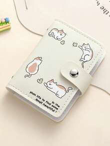 New Cute Mini Card Holder For Women Large Capacity Multi-Card Slots ID Card Case With Coin Pouch Student Wallet Mini Wallet Small Wallet Card Wallet Photo Card Holder Travel Essential Badge Holder Id Card Holder Id Holder