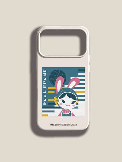  Paul Frank 授权硅胶手机壳，全包式保护壳，带摄像头保护，排球兔运动员图案，全新设计，兼容 13/14/15/16/17 Pro Max