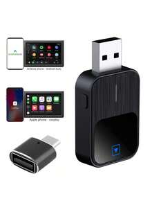 2in1 Wireless CarPlay Adapter Android Auto Wired To Wireless Automatic Connection AI Smart Box For All Cars With Wired CarPlay - K2 - View 2