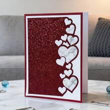 创意爱情金属切割模具，DIY剪贴簿相册和压花模板，贺卡制作工具，卡片纸切割工艺品，礼品卡制作模板模切。 - 銀色 - 查看 8