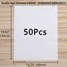 50-Pack White Frosted Transparent PE Zipper Bags – Self-Sealing Storage Packaging Pouches For Clothing With Bone Slider Closure For Moth Protection - Double Layer Thickness 0.00244" /0.062mm/2.4409mil/6.2c - 50 White Packaging Bags - View 17
