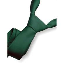 RBOCOTT Solid Color Tie Formal Necktie For Men,DarkGreen - DarkGreen - View 3