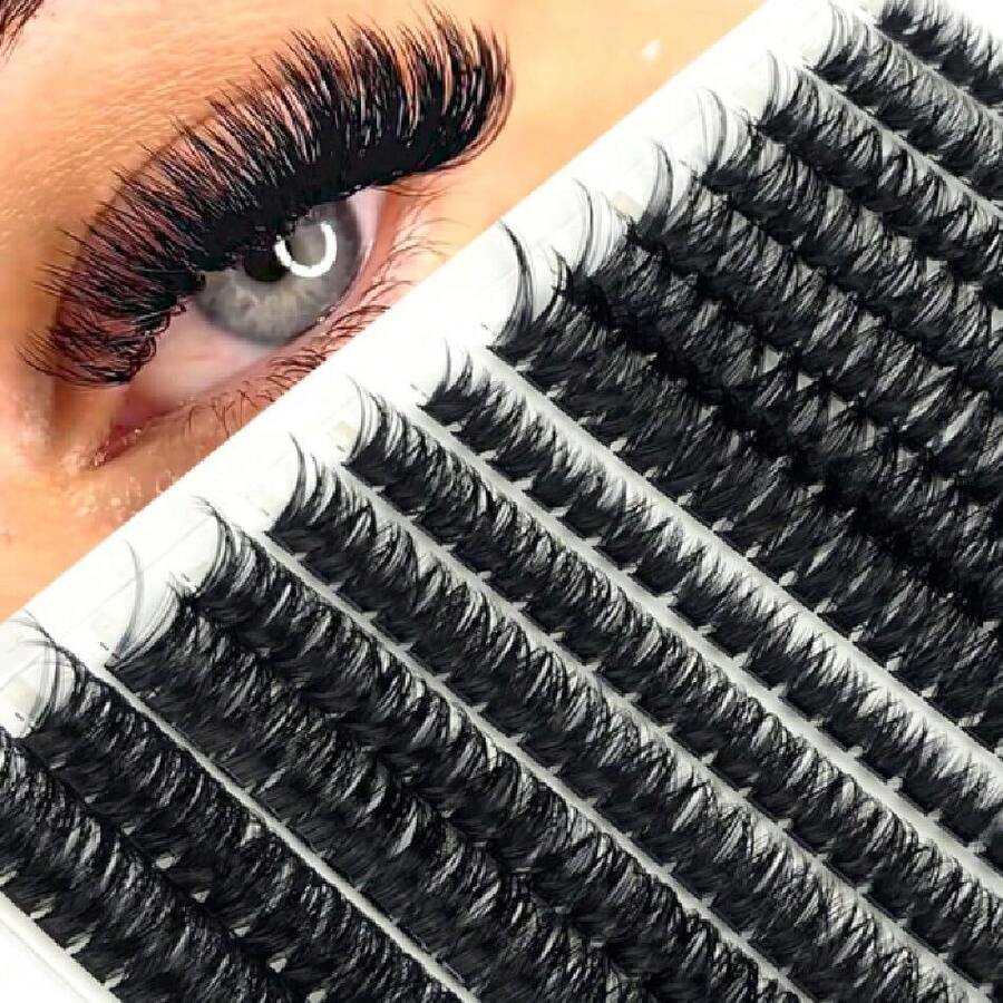 30D/40D/50D/60D/80D Mink Eyelashes 280 Bundles Natural Eyelash Extension 3D Volume Individual Eyelash Cluster Tools Lashes (60D 80D-D Curl-0.07-MIX),38587355 - 粉色 - 查看 1