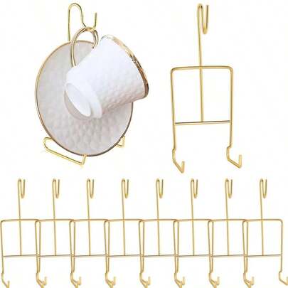 Tea Cup And Saucer Display Metal Cup Saucer Holder Elegant Tea Cup Holder Display Stand Vintage Tea Cup Saucer Rack Sturdy Tea Saucer Display For Kitchen Plate Teapot Coffee Mug 2.446.22in