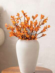 1pc Nordic Minimalist Ceramic Hydroponic Vase, Suitable For Home Decor, Modern Simplistic Decorative Flower Vase Set, Suitable For Fresh Flowers, Bohemian Style Vase, Suitable For Farmhouse, Living Room, Dining Room, Tabletop, Bookshelf, Centerpiece Decor, Home Decor, Centerpiece, Tabletop Decoration, White Striped Large Flower Vase - White - View 3