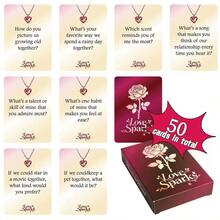 Love Sparks 50-Card Couple Conversation Game – Romantic Date Night Questions To Deepen Bonding! Ideal For Newlyweds/Partners: Discuss Dreams, Memories & Affection – Perfect Anniversary/Gift For Boyfriend/Girlfriend | Portable, Heartwarming Deck For Intimate Moments - Multicolor - View 2