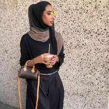 1pc Women's Ombre Print Headscarf, Soft & Breathable, Suitable For Hijabi Outfit, Daily Robe Outfit - Multicolor - View 2