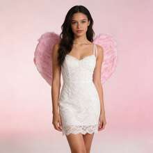 Accesorios de ropa con alas de ángel, alas de plumas - perfectas para Navidad, Halloween, fiestas, juegos de roles y otros accesorios de ropa (blanco, negro, rosa, rojo), disfraz del Día de San Valentín - Multicolor - Ver 11