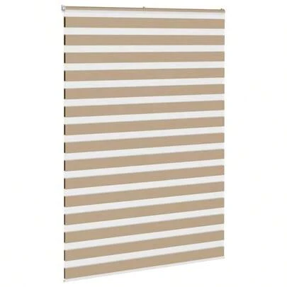 Zebra Blind Sand Brown 160x230 Cm Fabric Width 155.9 Cm Polyester