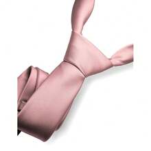 RBOCOTT Solid Color Tie Formal Necktie For Men,RoseGold - RoseGold - View 3
