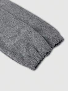 Women's Solid Color Ribbed Zipper Pocket Casual Style Soft Bomber Jacket, Comfortable & Versatile, Suitable For Commuting And Leisure Wear, Elegant & Versatile - Dark Grey - View 4