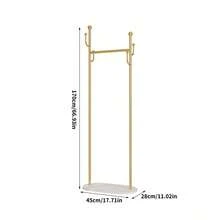 Minimalist Floor-Standing Clothes Rack, Bedroom Garment Storage Rack With Stone Shelf, Lightweight And Luxurious Household Clothes Hanger - Multicolor - View 9