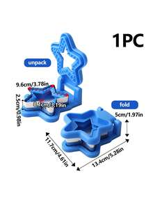 1set Creative Sandwich Mold, Star-Shaped Embossing Cutter, Pocket Bread Breakfast Maker, Versatile Baking Tool, 5-Pointed Star Mold, Portable Kitchen Embosser, Sandwich Cutter Mold, Parent-Child Baking Interaction, Easy To Make Cute Shaped Rice Balls, Pastries, Picnic Food Shaping Tool - Multicolor - View 11