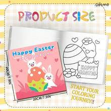 GDTME Easter-Themed Coloring Book Series, Fun Carnival, Cute And Cozy Easter, Rabbits, Easter Eggs, 24 Pages Of Relaxing Coloring, Great Easter Gifts, Stationery, Back-To-School Gifts, Office Supplies.