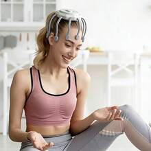 USB Rechargeable Electric Octopus Head Massager, Scalp Massager To Relieve Stress And Pressure - Multicolor - View 7