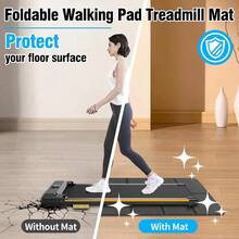 Foldable Walking Pad Treadmill, Floor Pad, Exercise Mats Home Workout, Protect Floors, Noise Reduction, Prefect Walking Pad Treadmill Home, Non Slip, Anti Vibration - 黑色 - 查看 4