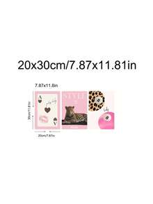 3 piezas Cuadros de arte de pared con estampado de leopardo y guepardo, impresiones de bolas de billar con suerte, pinturas en lienzo de estilo rosa femenino, decoración de lujo y estética, arte de pared de leopardo rosa para dormitorio de niña, apartamento, dormitorio, decoración de sala de estar, oficina, cocina, arte de pared, decoración de pared, decoración del hogar, decoración de habitación, arte en lienzo, carteles, arte de pared con marco, marco opcional - Multicolor - Ver 13