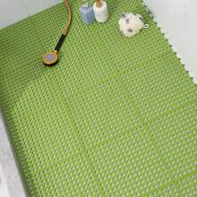 10-Pack Non-Slip Suction Cup Bath Mats | Plastic Mosaic Bath Mats For Kitchen And Bathroom | Green - Green - View 3