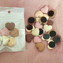 10pcs Elegant Heart-Shaped Magnetic Refrigerator Stickers - Pink, Beige, Brown, White, Gold, Black, Gray, Beige Brown, Brown Gray, Brown Black, Suitable For Room Decor, Valentine's Day, Thanksgiving, Easter, Halloween, Christmas Gifts - Apricot - View 4