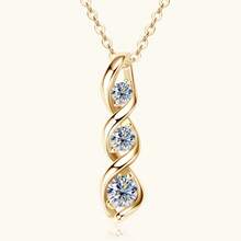 ConiiW 925 Sterling Silver 0.7ct Moissanite Pendant Necklace, Elegant Vintage Geometric Spiral Design, Suitable For Daily Wear, Casual Occasions, Couples. Ideal Gift For Mother, Friend, Boyfriend Or Girlfriend On Occasions Like Date, Party, Wedding, Mother's Day, Easter, Thanksgiving, Valentine's Day, Christmas, Halloween, Back To School, Wedding Season, Birthday, Anniversary. - 0.4 Carat - View 4