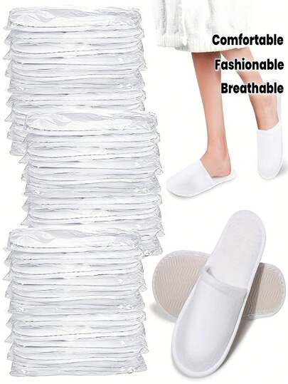 40pcs (20 Pairs) Disposable Slippers, Soft & Comfortable Guest Slippers, Fashionable Starry Sole, Suitable For Hotel And Travel Use - Breathable And Thickened Insole.,Shoe,Spring Summer Picks,Brides Maid Gifts,Room,Bedroom Deccor,Bedroom Deccor,Beach,Travel,For Men,For Women,Vacation