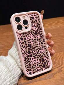 Cute Pink Lily Flower & Leopard Print Matte Anti-Drop Phone Case Compatible With IPhone 11, 12, 13, 14, 15, 16, 13 Pro Max, 16 Plus, XR, 7, 8 Plus, 17 Pro Max, AIR - Style 8 (1 Piece) - View 6