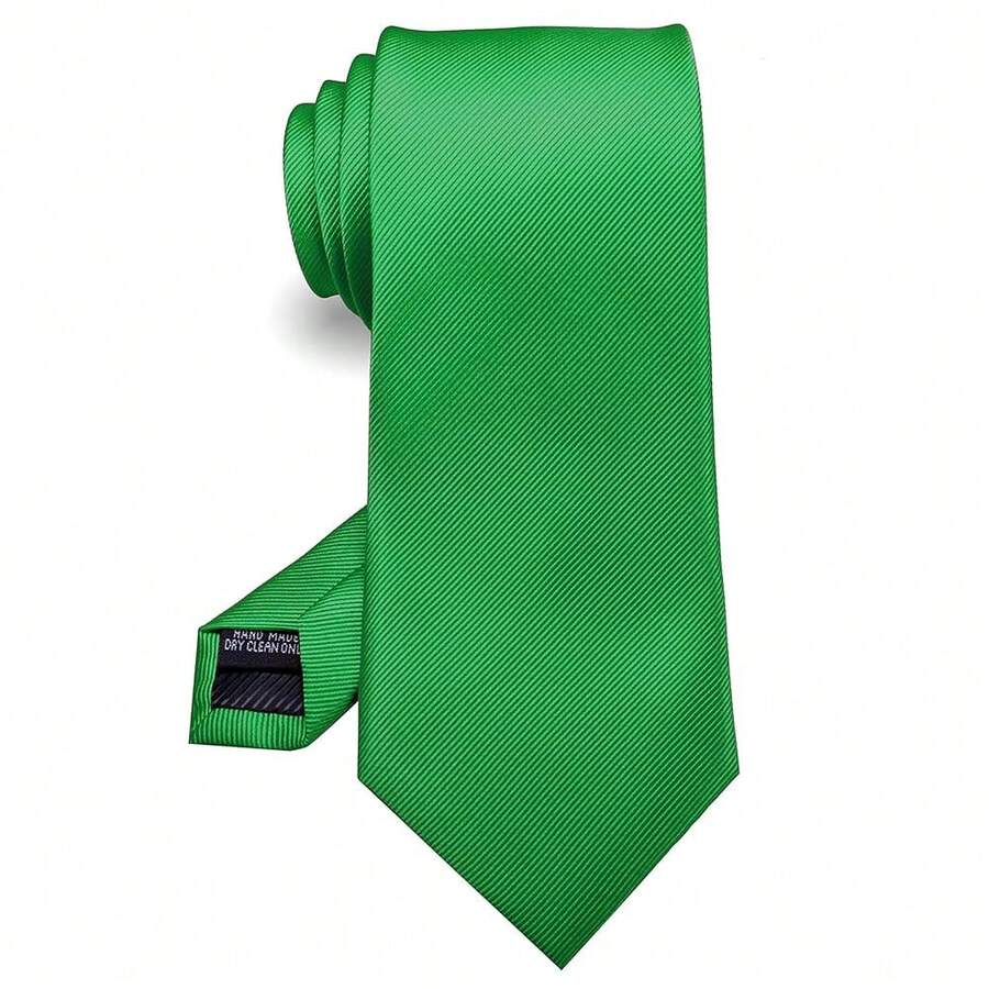 RBOCOTT Solid Color Tie Formal Necktie For Men,Green - Green - View 1