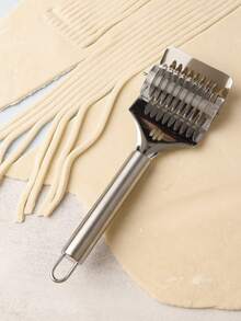 1pc Stainless Steel Creative Kitchen Baking Tool Set, Pasta Cutter With Handle, Household Single Wheel Pasta Roller, Manual Pasta Maker, 5-Wheel Meat Tenderizer, Pizza Cutter Wheel, Multi-Function Pasta Cutter - Multicolor - View 11